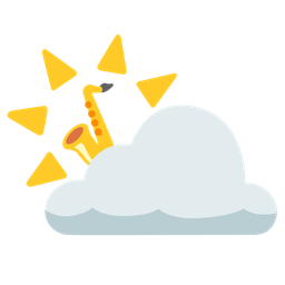 sun behind cloud and saxophone