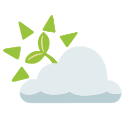 sun behind cloud and seedling