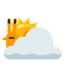 sun behind cloud and snail