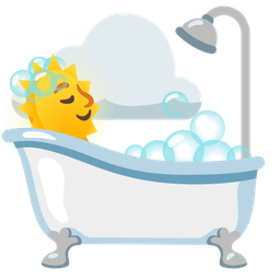 sun behind cloud and soap