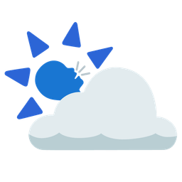 sun behind cloud and speaking head