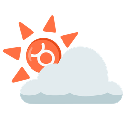 sun behind cloud and Taurus