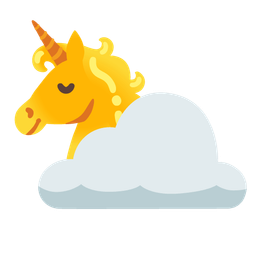 sun behind cloud and unicorn