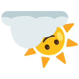 Sun behind cloud and Upside-down face