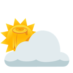 sun behind cloud and wood