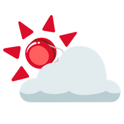 sun behind cloud and yo-yo