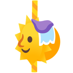 sun with face and carousel horse