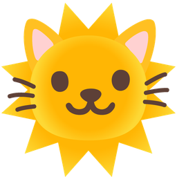 sun with face and cat face
