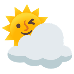 sun with face and cloud