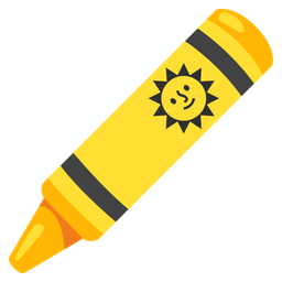 sun with face and crayon