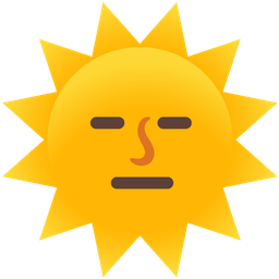 sun with face and expressionless face