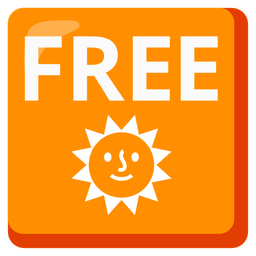 sun with face and FREE button