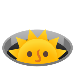sun with face and hole