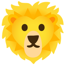 sun with face and lion