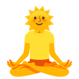 sun with face and lotus