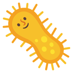 sun with face and microbe