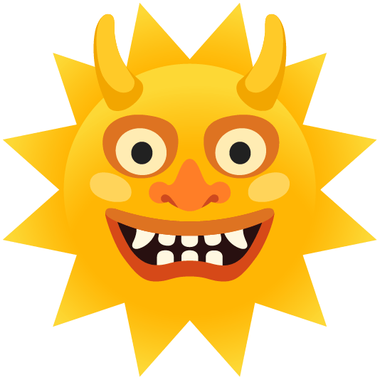 Sun with face and Ogre