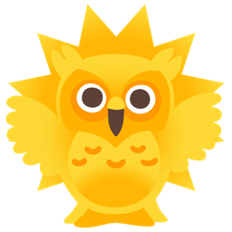sun with face and owl