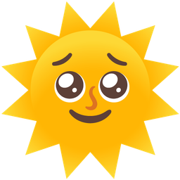 sun with face and pleading face