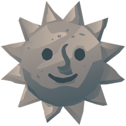 sun with face and rock
