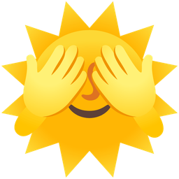 sun with face and see-no-evil monkey