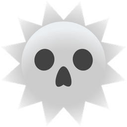 sun with face and skull
