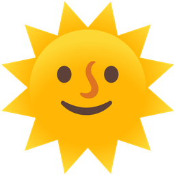 Sun with face and Slightly smiling face