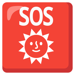 sun with face and SOS button