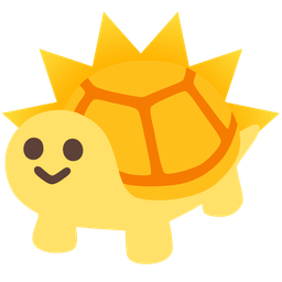 sun with face and turtle