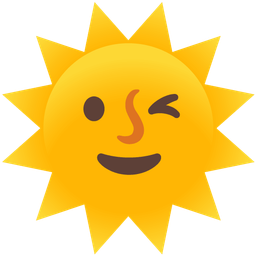 Sun with face and Winking face