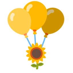 sunflower and balloon