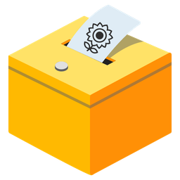 sunflower and ballot box with ballot