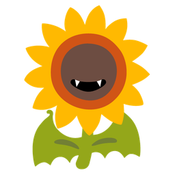 sunflower and bat