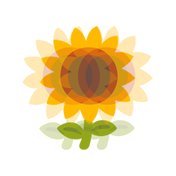 sunflower and beating heart