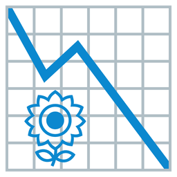 sunflower and chart decreasing