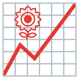 sunflower and chart increasing
