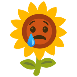 sunflower and crying face
