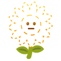 sunflower and dotted line face