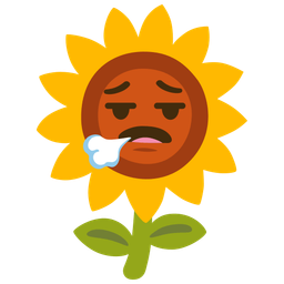 sunflower and face exhaling