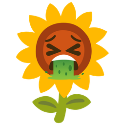 sunflower and face vomiting
