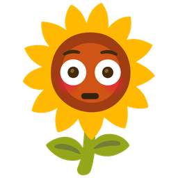 sunflower and flushed face