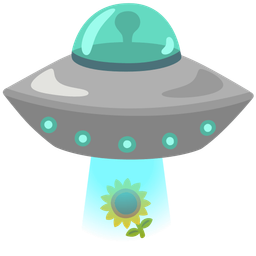 sunflower and flying saucer