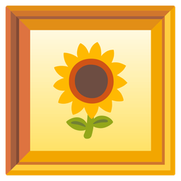 sunflower and framed picture