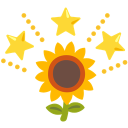 sunflower and glowing star