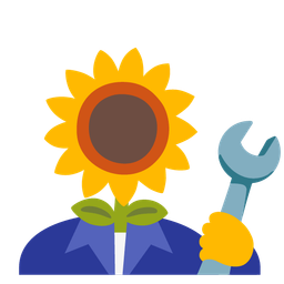 sunflower and hammer and wrench