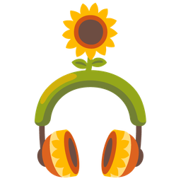 sunflower and headphone