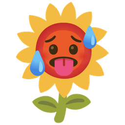 sunflower and hot face