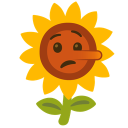 sunflower and lying face