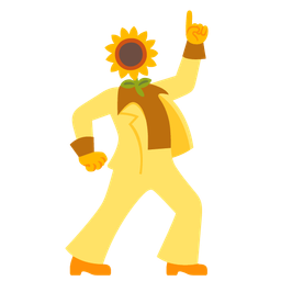 sunflower and mirror ball