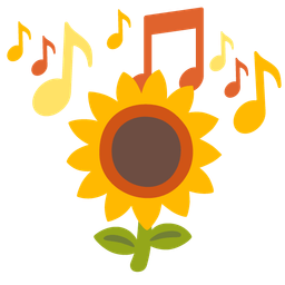sunflower and musical notes
